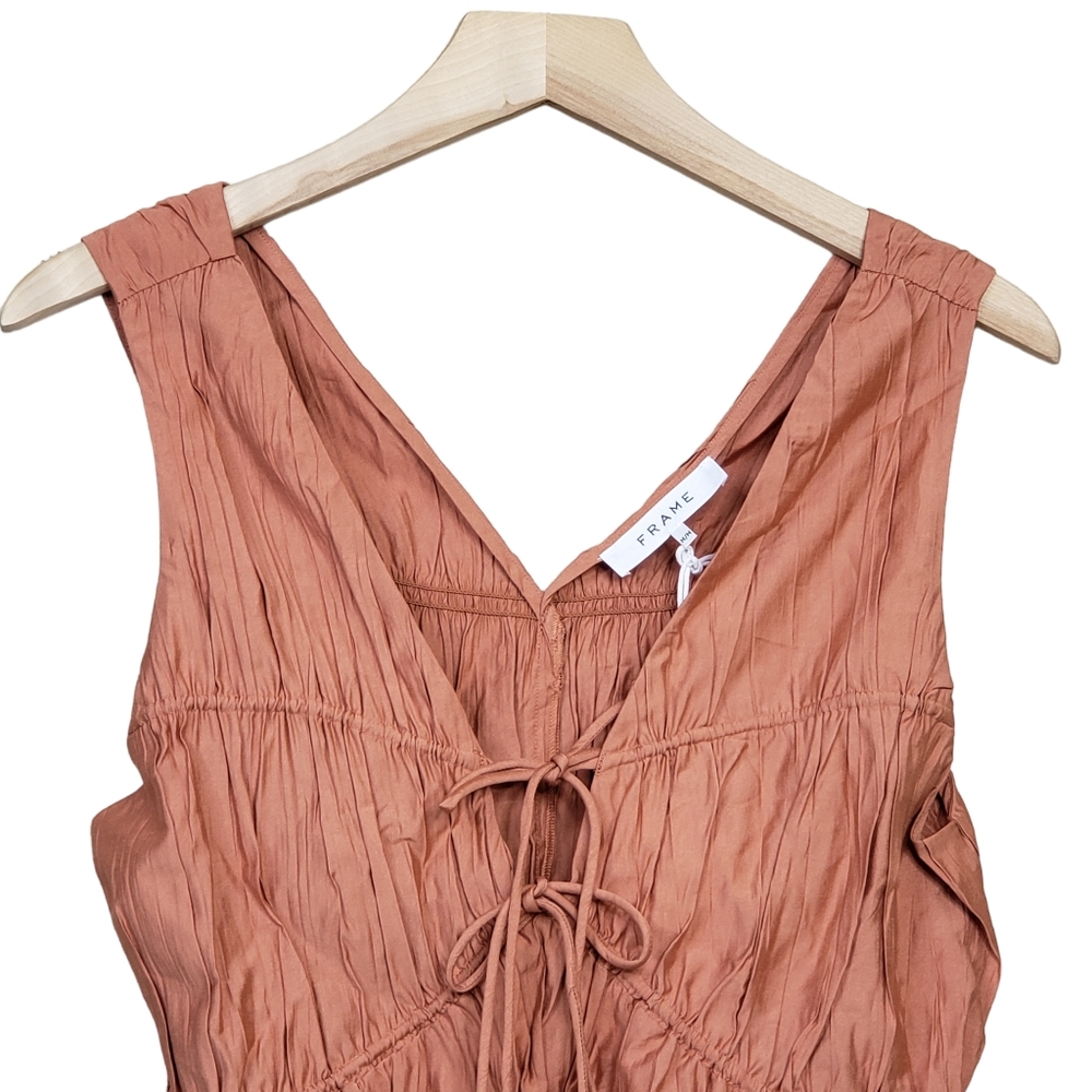 Frame Denim Rust Sleeveless Blouse - Picture 4 of 13